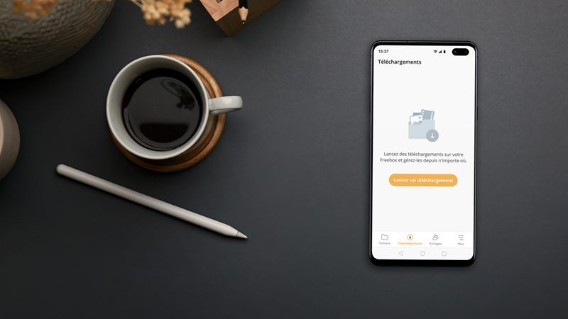 Freebox Files : utiliser l'application - Menu Téléchargements
